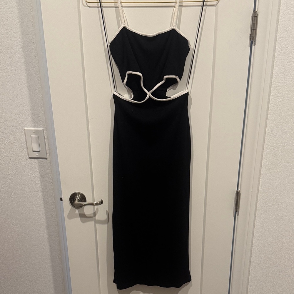 Elegant Black and White Women's Dress